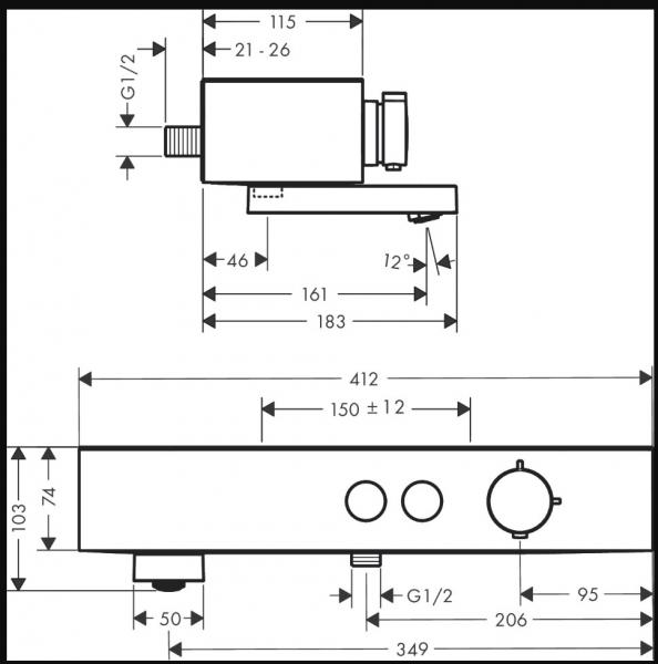 hansgrohe ShowerTablet Select badekararmatur 400
