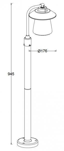 Lutec Tradition Cate udend&oslash;rs standerlampe - Mat rust