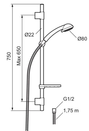 FM Mattsson 9000E brusers&aelig;t 3S med 3 str&aring;leindstillinger.