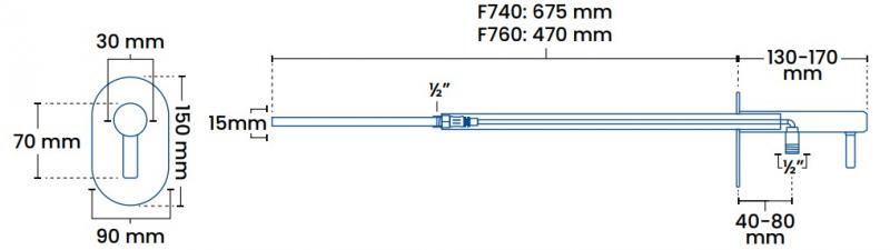 Frostline Duo wall frostfri udendørshane 150-350 mm - Kobber Frostline Duo wall frostfri udendørshane 150-350 mm - Kobber
