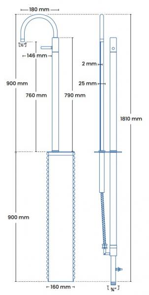 Frostline Duo H9 frostfri vandpost - Rustfrit stål Frostline Duo H9 frostfri vandpost - Rustfrit stål