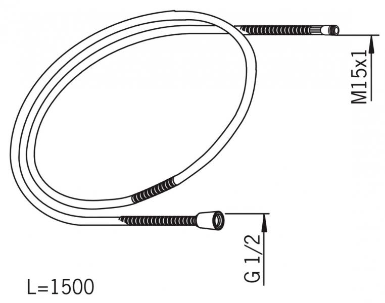 Udtræksslange til Oras køkkenbatteri 5930 Udtræksslange til Oras køkkenbatteri 5930