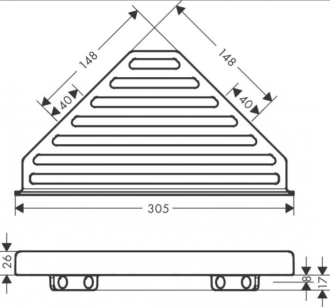 Hansgrohe AddStoris hj&oslash;rnehylde - Poleret guldoptik