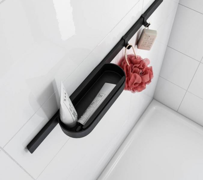 Hansgrohe WallStoris s&aelig;t til bruser - Mat sort