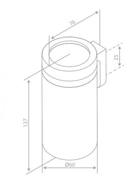 Damixa Zen tandkrus t/bord eller væg - Børstet grafitgrå Damixa Zen tandkrus t/bord eller væg - Børstet grafitgrå