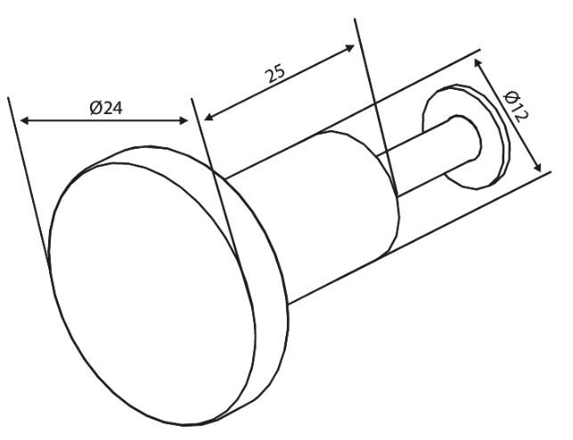 Damixa Zen møbelknop Ø24 mm - Børstet grafitgrå Damixa Zen møbelknop Ø24 mm - Børstet grafitgrå