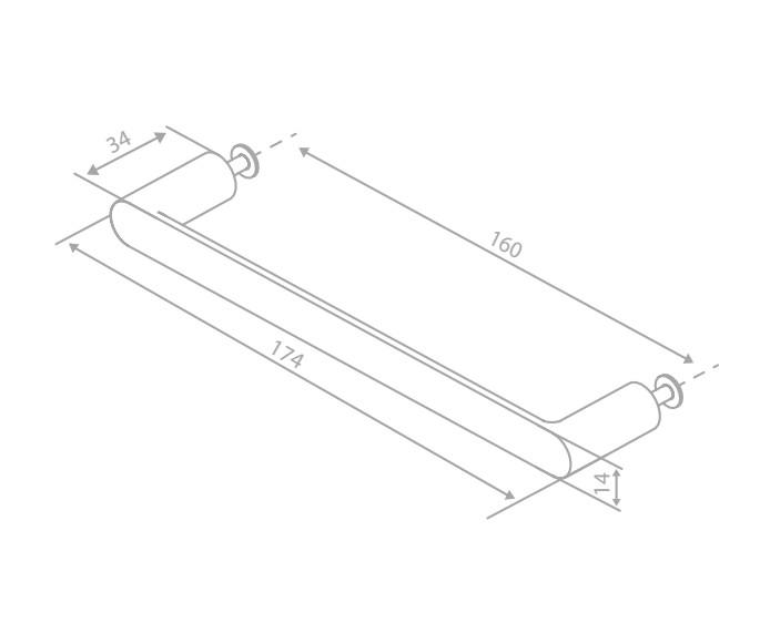 Damixa Zen m&oslash;belgreb CC 160 mm - Krom
