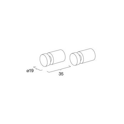 Pressalit h&aring;ndkl&aelig;dekrog m/slids - 2 stk - Poleret rustfrit st&aring;l