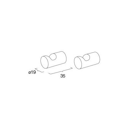 Pressalit Curve h&aring;ndkl&aelig;dekrog - 2 stk - Poleret rustfrit st&aring;l