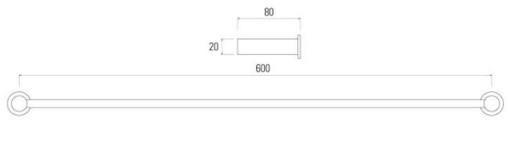 QTOO Uno h&aring;ndkl&aelig;destang - Matb&oslash;rstet st&aring;l