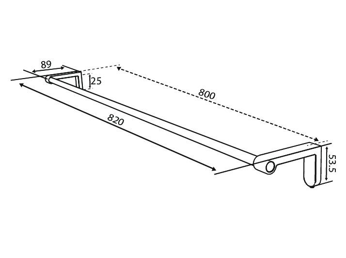 Damixa Zen håndklædestang 800 mm - Mat sort Damixa Zen håndklædestang 800 mm - Mat sort