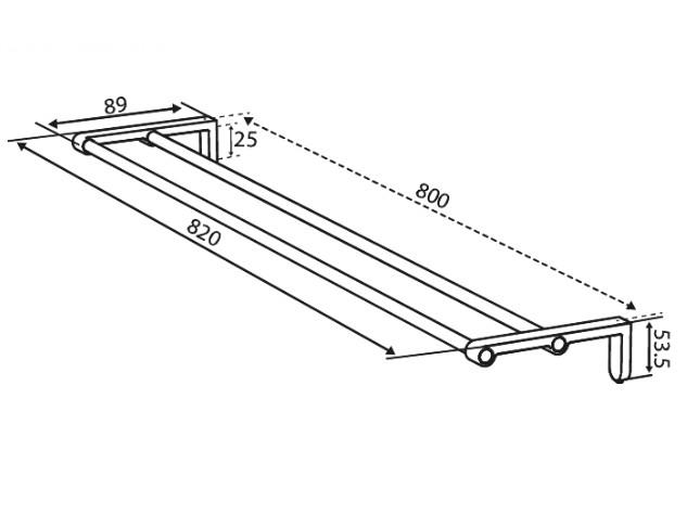 Damixa Zen dobbelt håndklædestang 800 mm - Mat sort Damixa Zen dobbelt håndklædestang 800 mm - Mat sort