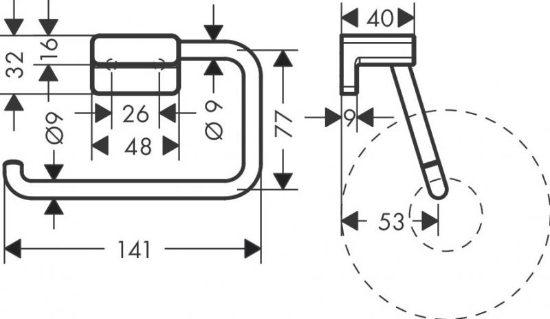 hansgrohe AddStoris papirholder - B&oslash;rstet bronze