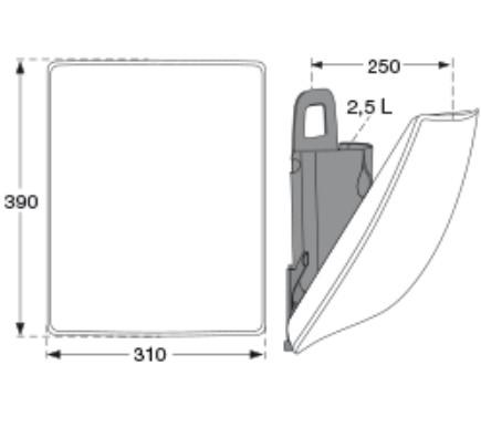 Pressalit v&aelig;gh&aelig;ngt toiletspand m/softopen - Hvid