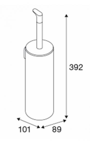 Pressalit Style toiletb&oslash;rste t/v&aelig;g eller gulv - Mat sort