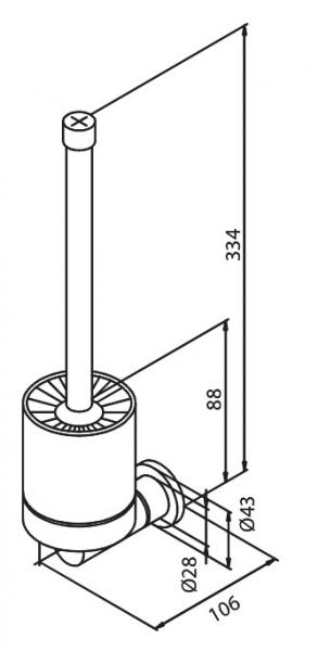 Damixa Silhouet toiletbørste til væg - Matsort Damixa Silhouet toiletbørste til væg - Matsort