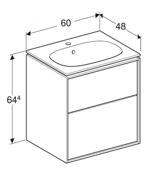 If&ouml; Sense Art 60 m&oslash;bels&aelig;t m/slim h&aring;ndvask - Mat hvid