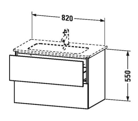 Duravit L-Cube 82 underskab m/skuffer - Hvid