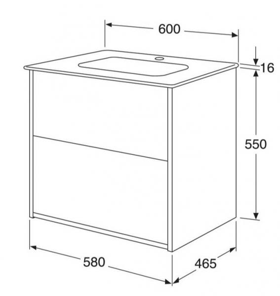 Gustavsberg Artic 60 m&oslash;bels&aelig;t - Fersken