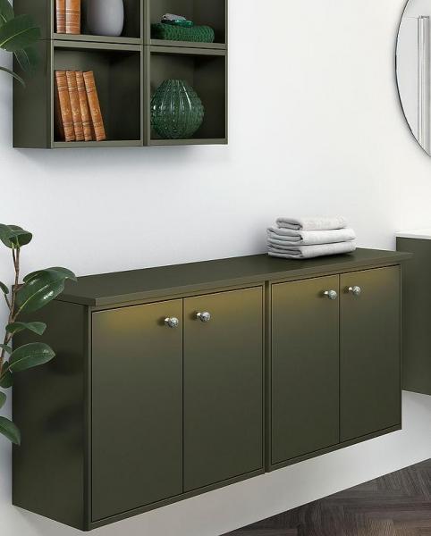 Gustavsberg Graphic vægskab - Stor dybde - Grøn mat Gustavsberg Graphic vægskab - Stor dybde - Grøn mat