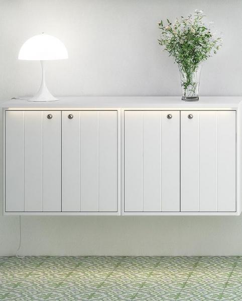 Gustavsberg Graphic dobbelt topplade m/lys - Lille dybde - Hvid Gustavsberg Graphic dobbelt topplade m/lys - Lille dybde - Hvid