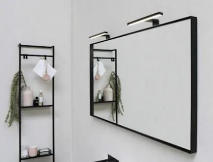 Sanibell Basicline spejl m/mat sort ramme - 60 cm Sanibell Basicline spejl m/mat sort ramme - 60 cm