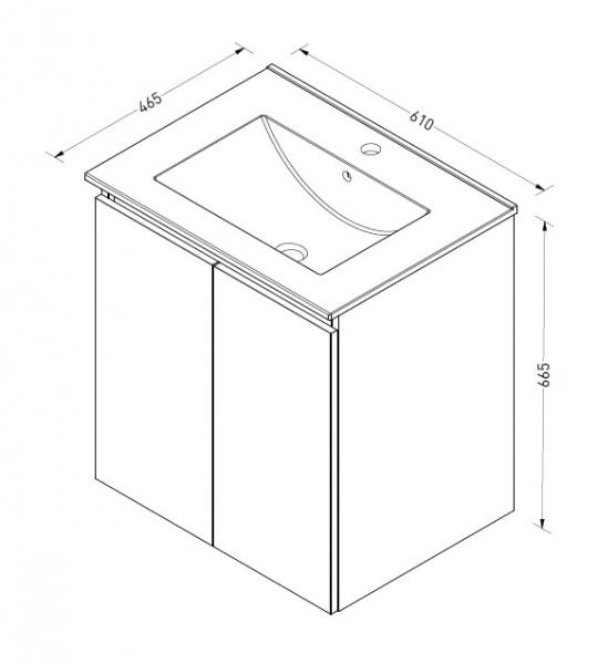 Sanibell Online 61 m&oslash;bels&aelig;t m/grebsfri l&aring;ger - Bardolino eg - Flatpack