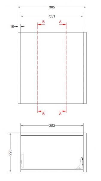 Sanibell Proline 40 underskab m/låge - Sort eg Sanibell Proline 40 underskab m/låge - Sort eg