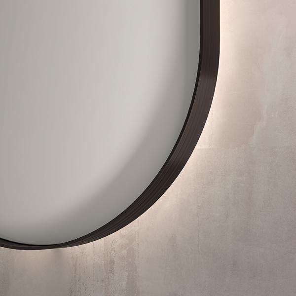 Sanibell Ink SP21 ovalt spejl m/backlight, varme og sensor 60 x 120 - Børstet gunmetal Sanibell Ink SP21 ovalt spejl m/backlight, varme og sensor 60 x 120 - Børstet gunmetal