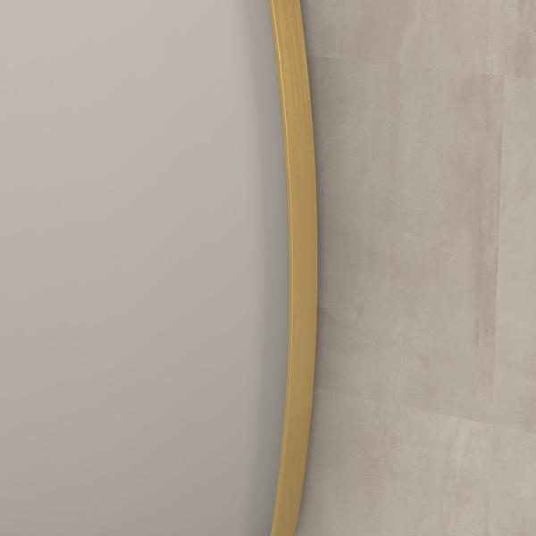 Sanibell Ink SP29 superellipse spejl m/ramme 80 x 80 cm - Børstet mat guld Sanibell Ink SP29 superellipse spejl m/ramme 80 x 80 cm - Børstet mat guld