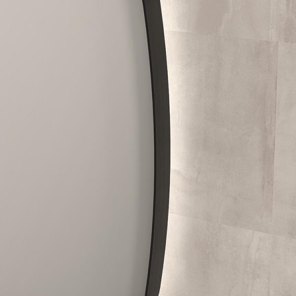 Sanibell Ink SP30 superellipse spejl m/backlight, varme og sensor 40 x 80 cm - B&oslash;rstet gunmetal