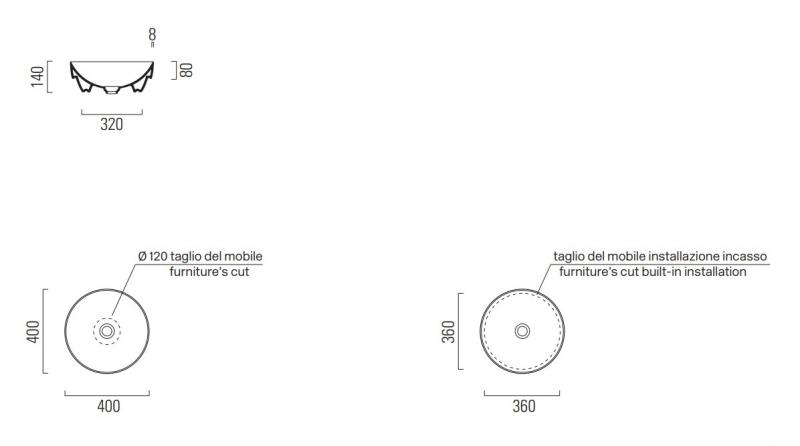 GSI Pura 40 rund fritstående bowlevask - Uden overløb - Agave GSI Pura 40 rund fritstående bowlevask - Uden overløb - Agave