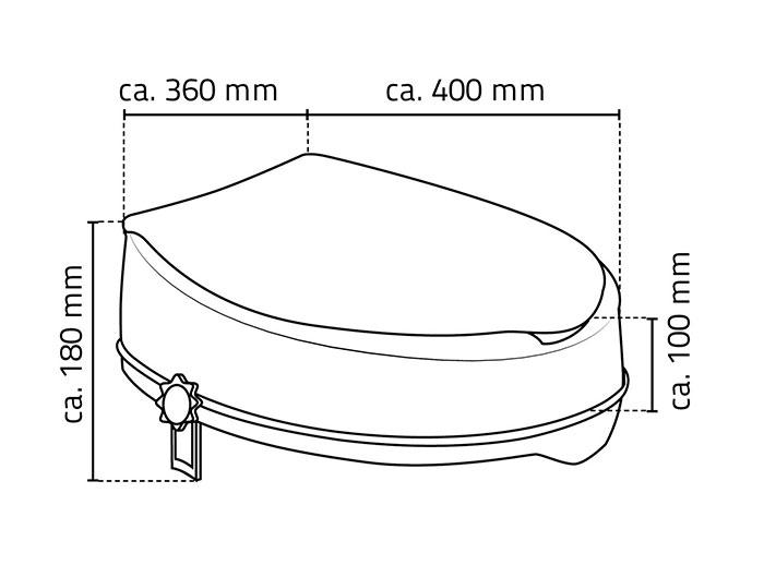 Ridder Assistent toiletforhøjer m/låg - Hvid Ridder Assistent toiletforhøjer m/låg - Hvid