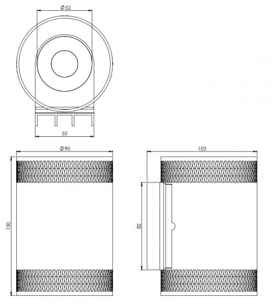 Cassøe Aura væglampe m/crystal cut - Børstet messing Cassøe Aura væglampe m/crystal cut - Børstet messing