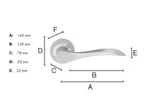 Beslagsboden B154M udend&oslash;rsgreb - B&oslash;rstet krom