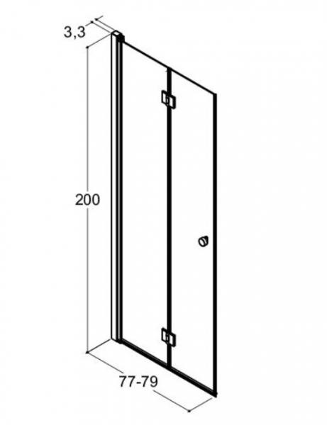 Dansani Match B81 foldedør - Tonet glas/mat sort Dansani Match B81 foldedør - Tonet glas/mat sort