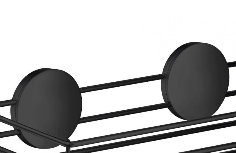 Beslagsboden l&oslash;se beslag til selvkl&aelig;bende brusekurv - Mat sort