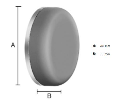 Beslagsboden selvkl&aelig;bende d&oslash;rstopper til v&aelig;g - Sort