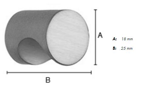 Beslagsboden møbelknop Ø18 BB216 - Sort Beslagsboden møbelknop Ø18 BB216 - Sort