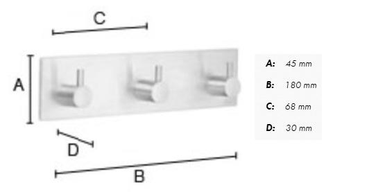 Beslagsboden selvkl&aelig;bende knager&aelig;kke m/tap - Firkantet - Krom
