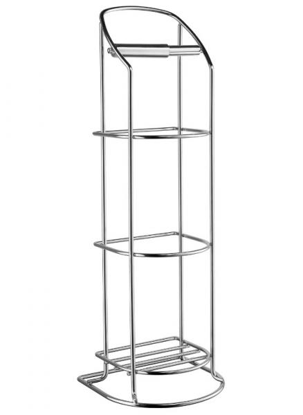 Beslagsboden fritst&aring;ende toiletpapirholder - Dobbelt - Krom