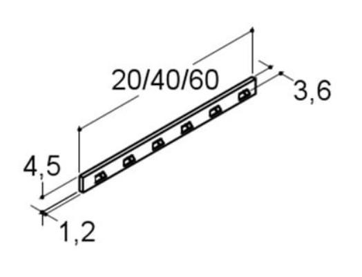 Dansani knager&aelig;kke - 6 knager - Hvid mat