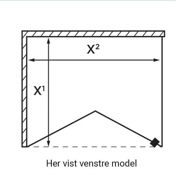 Str&oslash;mberg Lucca 195 fastv&aelig;g med folded&oslash;r - Skr&aelig;ddersyet - Mat sort