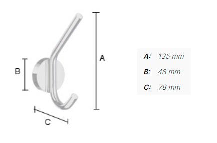 Smedbo Home krog til badek&aring;be - Krom