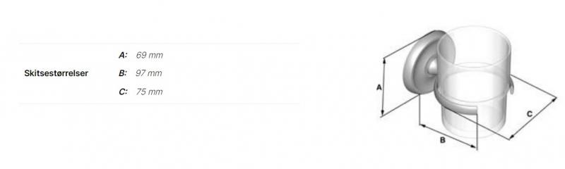 Smedbo Villa tandkrus m/v&aelig;gholder - Krom