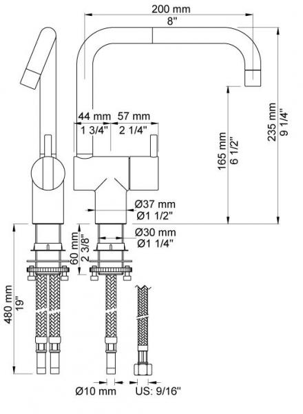 Vola KV1 k&oslash;kkenvandhane - Matsort