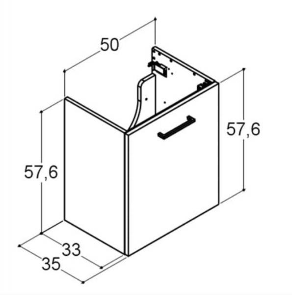Dansani Mido+ 50 underskab m/l&aring;ge - H&oslash;jreh&aelig;ngslet - Hvid h&oslash;jglans
