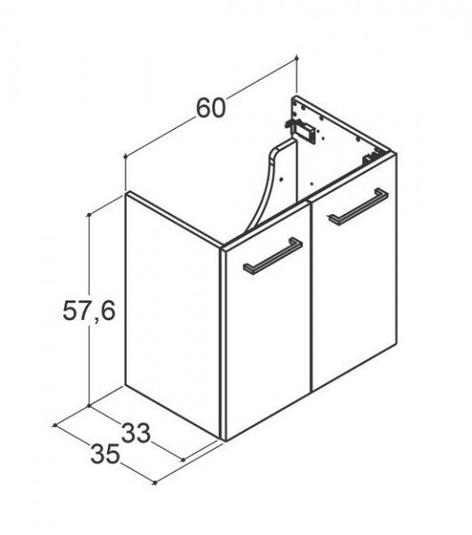 Dansani Mido+ 60 underskab m/l&aring;ger - Gr&aring; mat