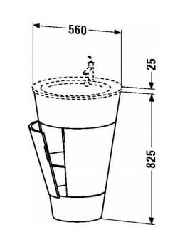 Duravit Starck gulvst&aring;ende vaskeskab - Hvid h&oslash;jglans