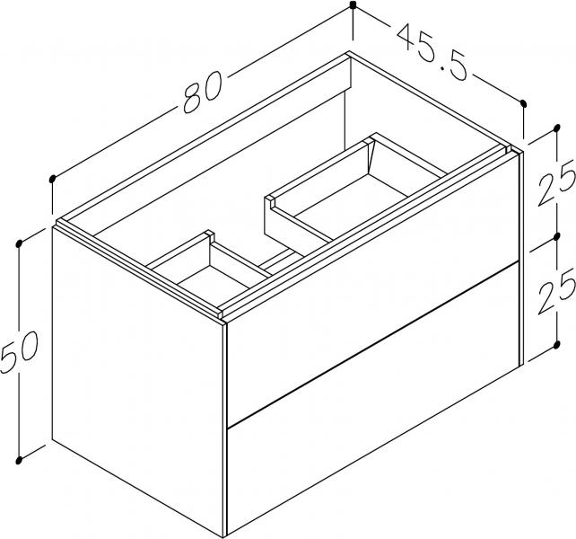 Str&oslash;mberg Domo 80 Vaskeskab - Beige Cashmere